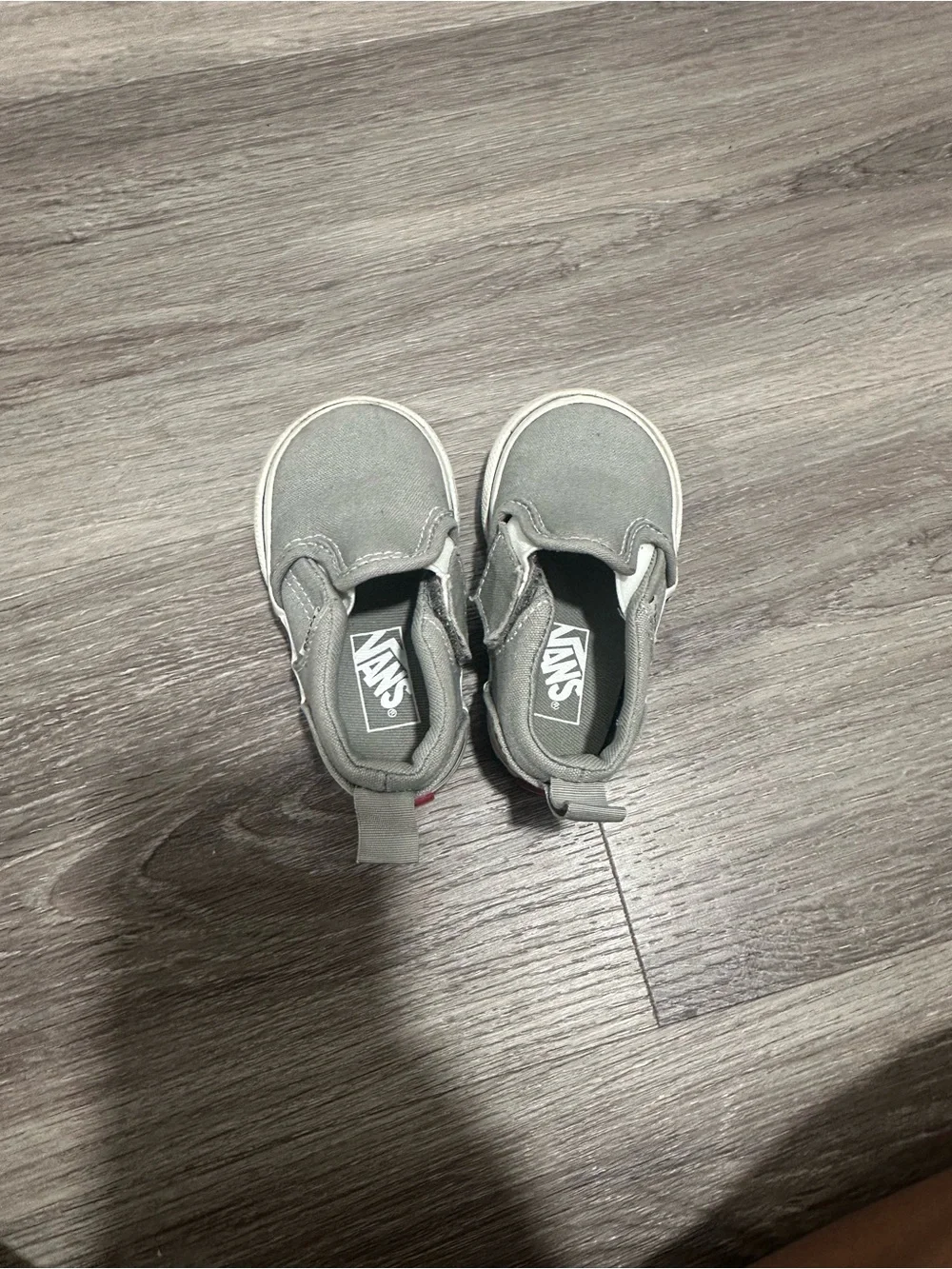 Vans Slip-On Sneakers in Light Gray